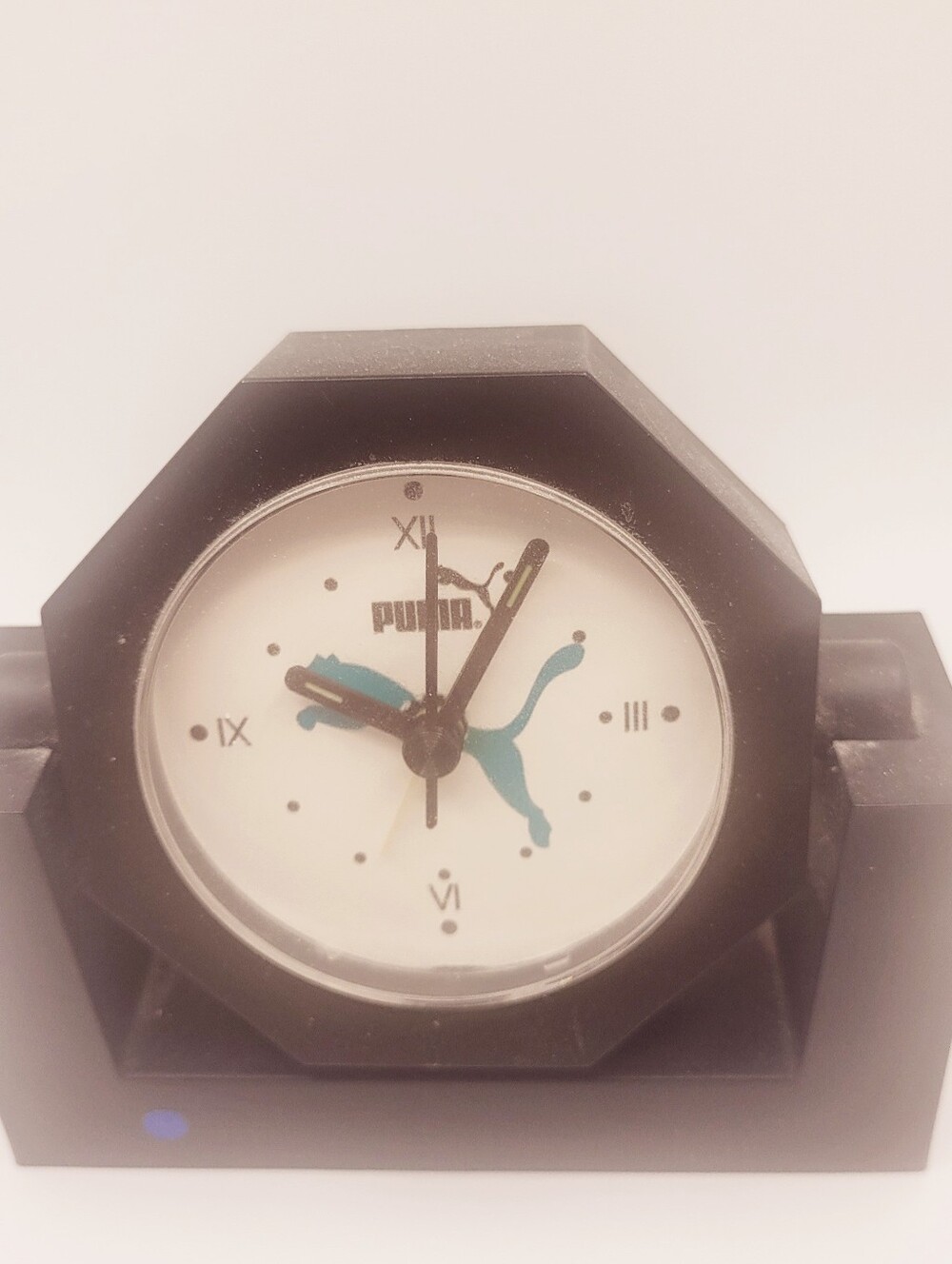 Puma Black and Teal Accent Clock